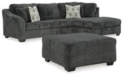 Biddeford 2-Piece Sectional with Ottoman in Shadow - PKG015090