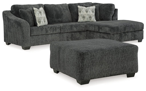 Biddeford 2-Piece Sectional with Ottoman in Shadow - PKG015090