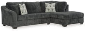 Biddeford 2-Piece Sectional with Ottoman in Shadow - PKG015090