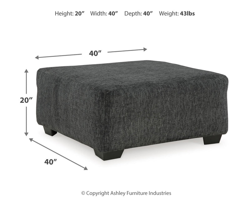 Biddeford 2-Piece Sectional with Ottoman in Shadow - PKG015090