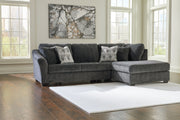 Biddeford 2-Piece Sectional with Ottoman in Shadow - PKG015090