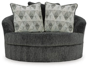 Biddeford Shadow 2-Piece Sectional and Oversized Swivel Accent Chair - 35504U2