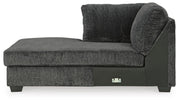 Biddeford Shadow 2-Piece Sectional and Oversized Swivel Accent Chair - 35504U2