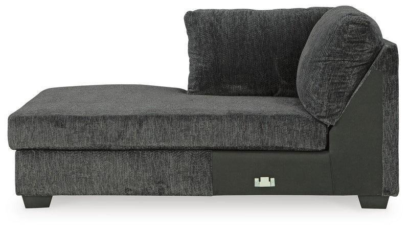 Biddeford Shadow 2-Piece Sectional and Oversized Swivel Accent Chair - 35504U2