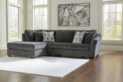 Biddeford Shadow 2-Piece Sectional and Oversized Swivel Accent Chair - 35504U2