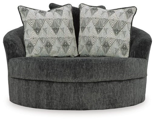 Biddeford Shadow 2-Piece Sectional and Oversized Swivel Accent Chair - 35504U2