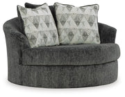 Biddeford Shadow 2-Piece Sectional and Oversized Swivel Accent Chair - 35504U2