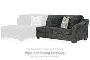 Biddeford Shadow 2-Piece Sectional and Oversized Swivel Accent Chair - 35504U2
