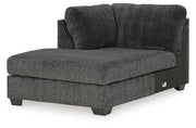 Biddeford Shadow 2-Piece Sectional and Oversized Swivel Accent Chair - 35504U2
