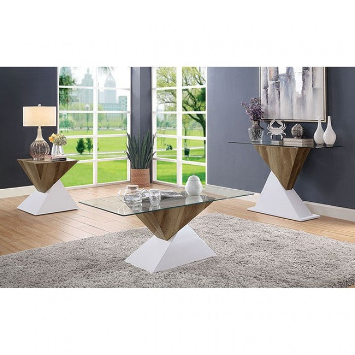 Bima White/Natural Tone Coffee Table - FOA4746C-TABLE