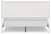 Binterglen California King Panel Bed with 2 Nightstands in White from Ashley - Luna Furniture
