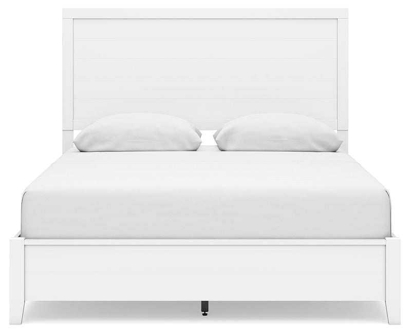 Binterglen California King Panel Bed with Dresser in White - PKG016715