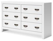 Binterglen California King Panel Bed with Dresser in White - PKG016715