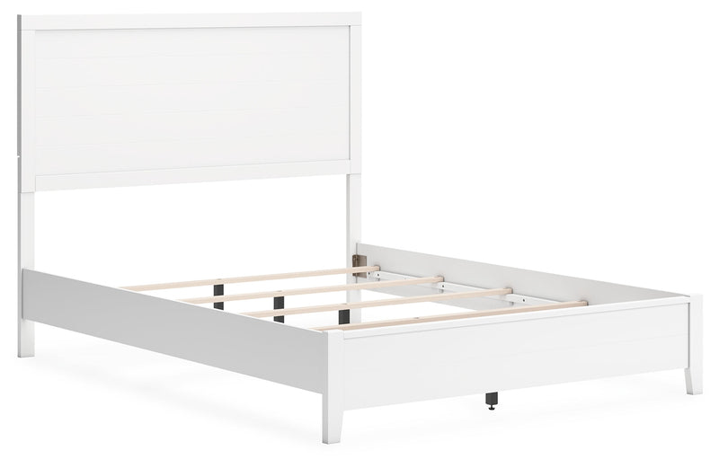 Binterglen California King Panel Bed with Dresser in White - PKG016715