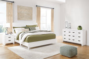 Binterglen Full Panel Bed with Dresser and 2 Nightstands in White - PKG016606