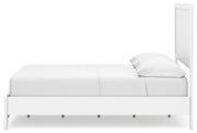 Binterglen Full Panel Bed with Mirrored Dresser and 2 Nightstands in White - PKG016609