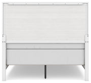 Binterglen Full Panel Bed with Mirrored Dresser and Chest in White - PKG016612