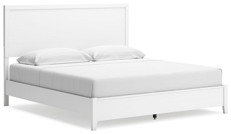 Binterglen King Panel Bed with Dresser and 2 Nightstands in White from Ashley - Luna Furniture