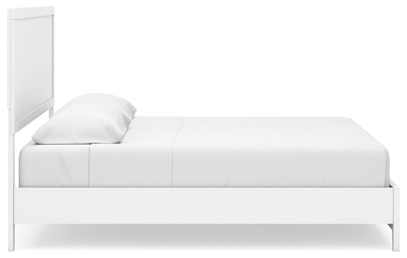 Binterglen King Panel Bed with Dresser and 2 Nightstands in White from Ashley - Luna Furniture