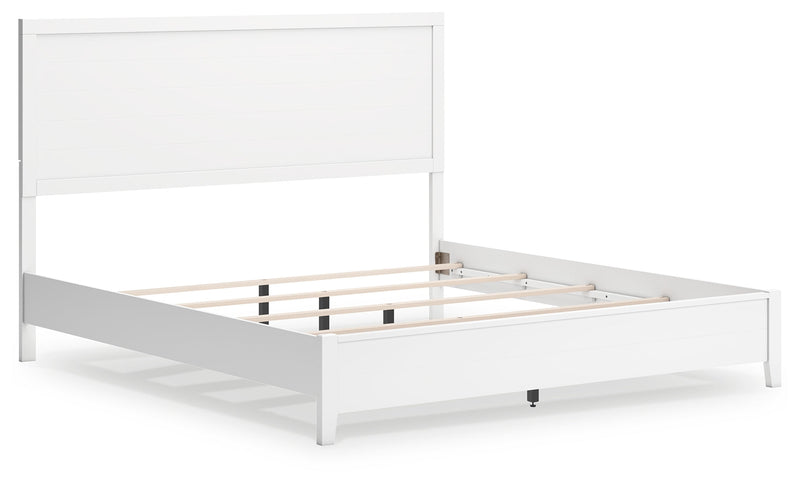 Binterglen King Panel Bed with Dresser and 2 Nightstands in White from Ashley - Luna Furniture
