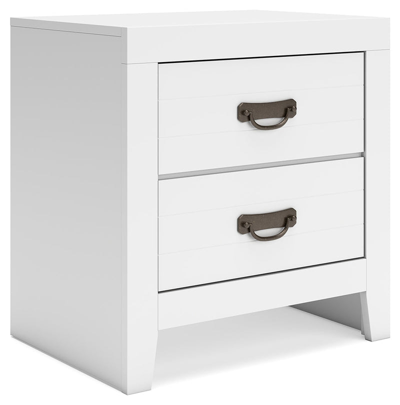 Binterglen King Panel Bed with Dresser and 2 Nightstands in White from Ashley - Luna Furniture