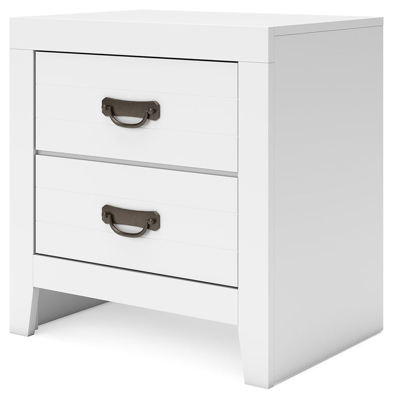 Binterglen King Panel Bed with Dresser and 2 Nightstands in White from Ashley - Luna Furniture