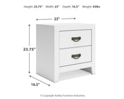 Binterglen King Panel Bed with Dresser and 2 Nightstands in White from Ashley - Luna Furniture