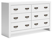 Binterglen King Panel Bed with Dresser and 2 Nightstands in White from Ashley - Luna Furniture