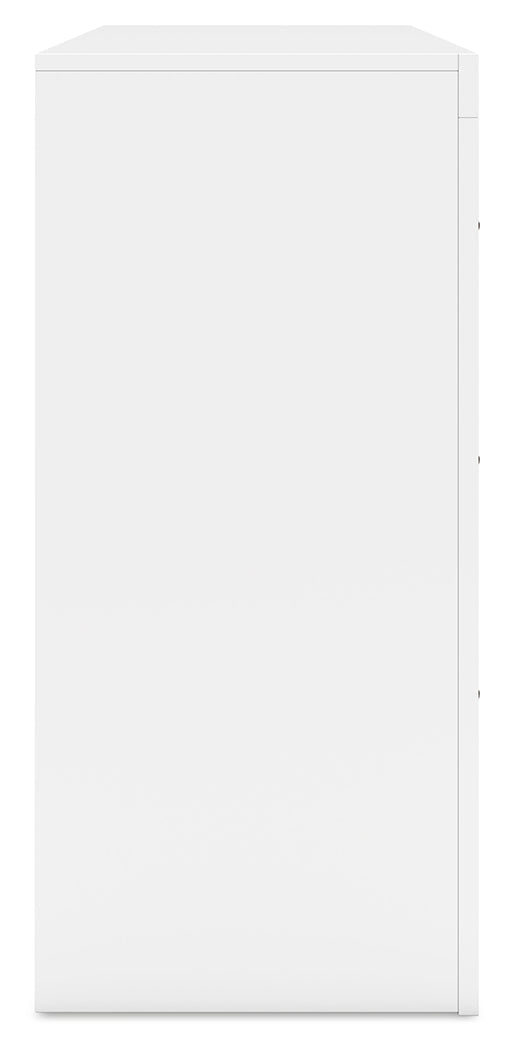 Binterglen King Panel Bed with Dresser and 2 Nightstands in White from Ashley - Luna Furniture