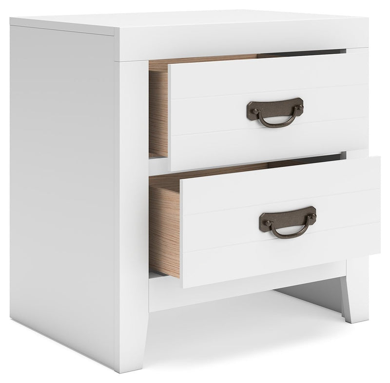 Binterglen Twin Panel Bed with Dresser and Nightstand in White - Gate FurnitureYouth Bedroom Set