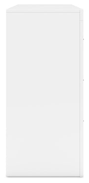 Binterglen Twin Panel Bed with Dresser in White - PKG016596