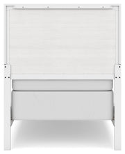 Binterglen Twin Panel Bed with Mirrored Dresser and 2 Nightstands in White - PKG016600