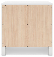 Binterglen Twin Panel Bed with Mirrored Dresser and 2 Nightstands in White - PKG016600