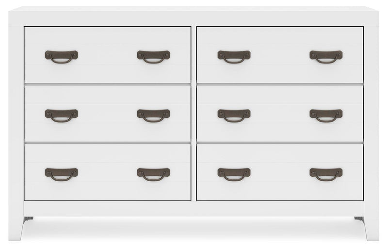 Binterglen White Full Panel Bed, Dresser, Chest and Nightstand - B427B17