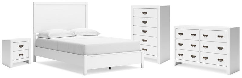 Binterglen White Full Panel Bed, Dresser, Chest and Nightstand - B427B17