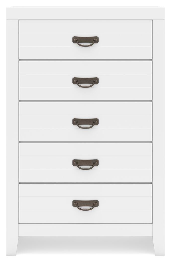Binterglen White Full Panel Bed, Dresser, Chest and Nightstand - B427B17