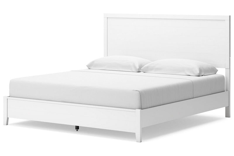 Binterglen White King Panel Bed - Gate FurnitureKing Bed