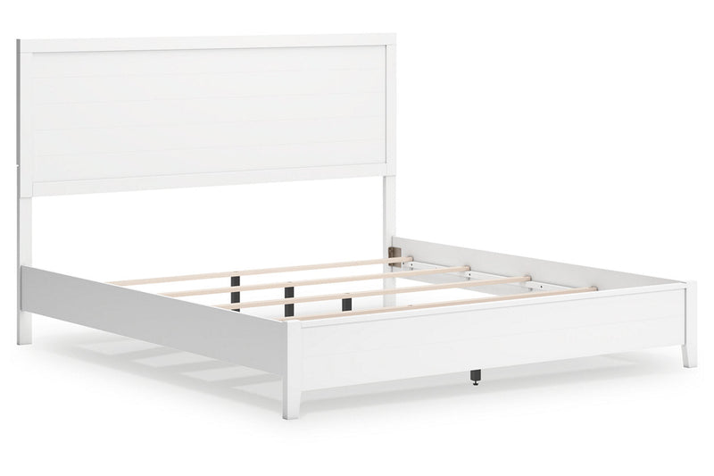 Binterglen White King Panel Bed - Gate FurnitureKing Bed