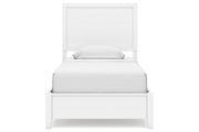 Binterglen White Twin Panel Bed - Gate FurnitureTwin Bed