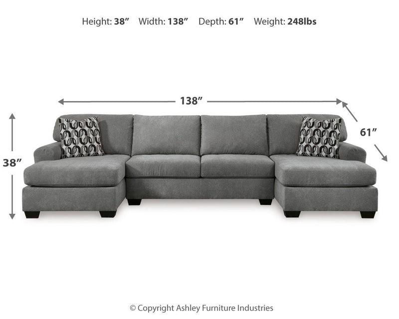 Birkdale Court Gray 3-Piece Sectional - 32402S3