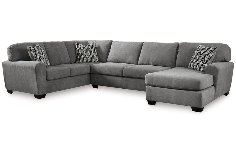Birkdale Court Gray 3 - Piece Sectional with Chaise - Gate FurnitureSectional