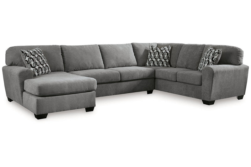 Birkdale Court Gray 3 - Piece Sectional with Chaise - Gate FurnitureSectional