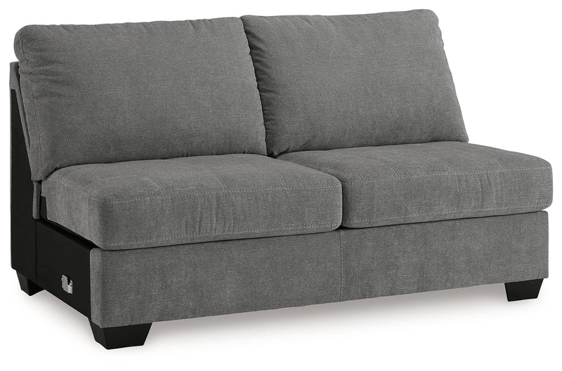 Birkdale Court Gray Armless Loveseat - 3240234