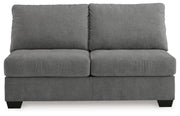 Birkdale Court Gray Armless Loveseat - 3240234