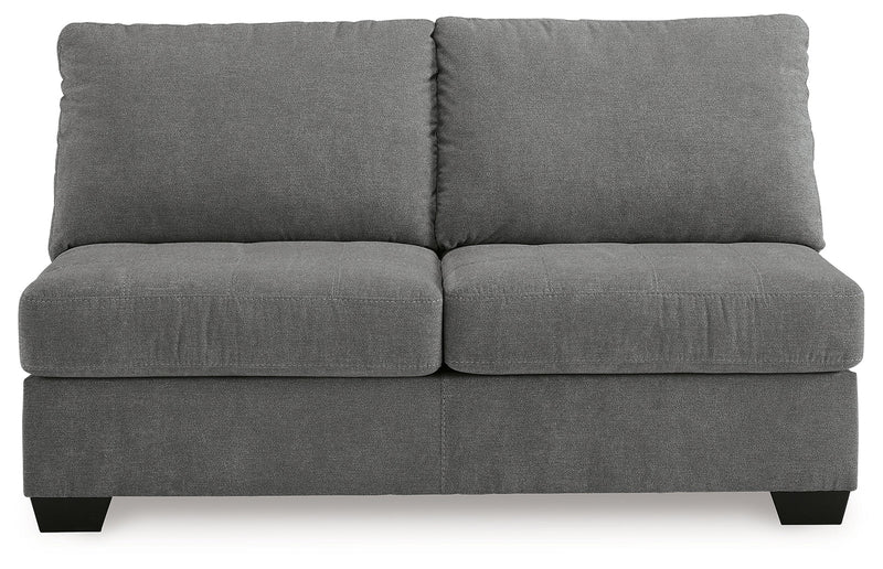 Birkdale Court Gray Armless Loveseat - 3240234