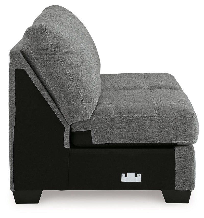 Birkdale Court Gray Armless Loveseat - 3240234