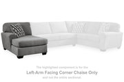 Birkdale Court Gray Left-Arm Facing Corner Chaise - 3240216