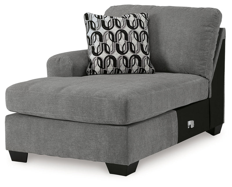 Birkdale Court Gray Left-Arm Facing Corner Chaise - 3240216