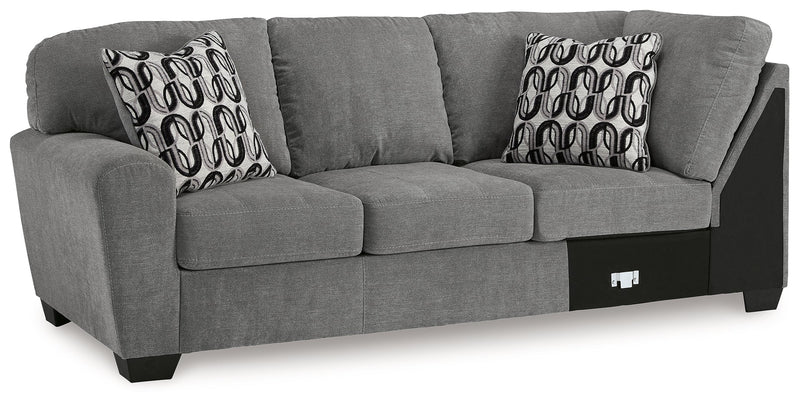 Birkdale Court Gray Left-Arm Facing Sofa - 3240266