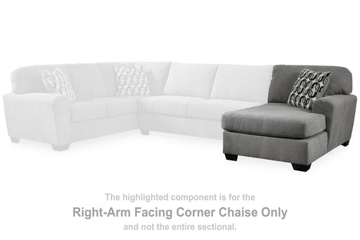 Birkdale Court Gray Right-Arm Facing Corner Chaise - 3240217